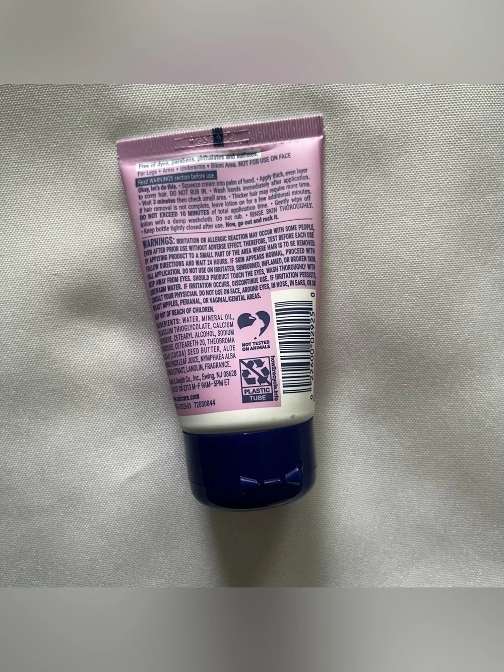 Nair Body Cream Hair Remover with Soothing Aloe & Water Lily 2 Fl Oz NWT